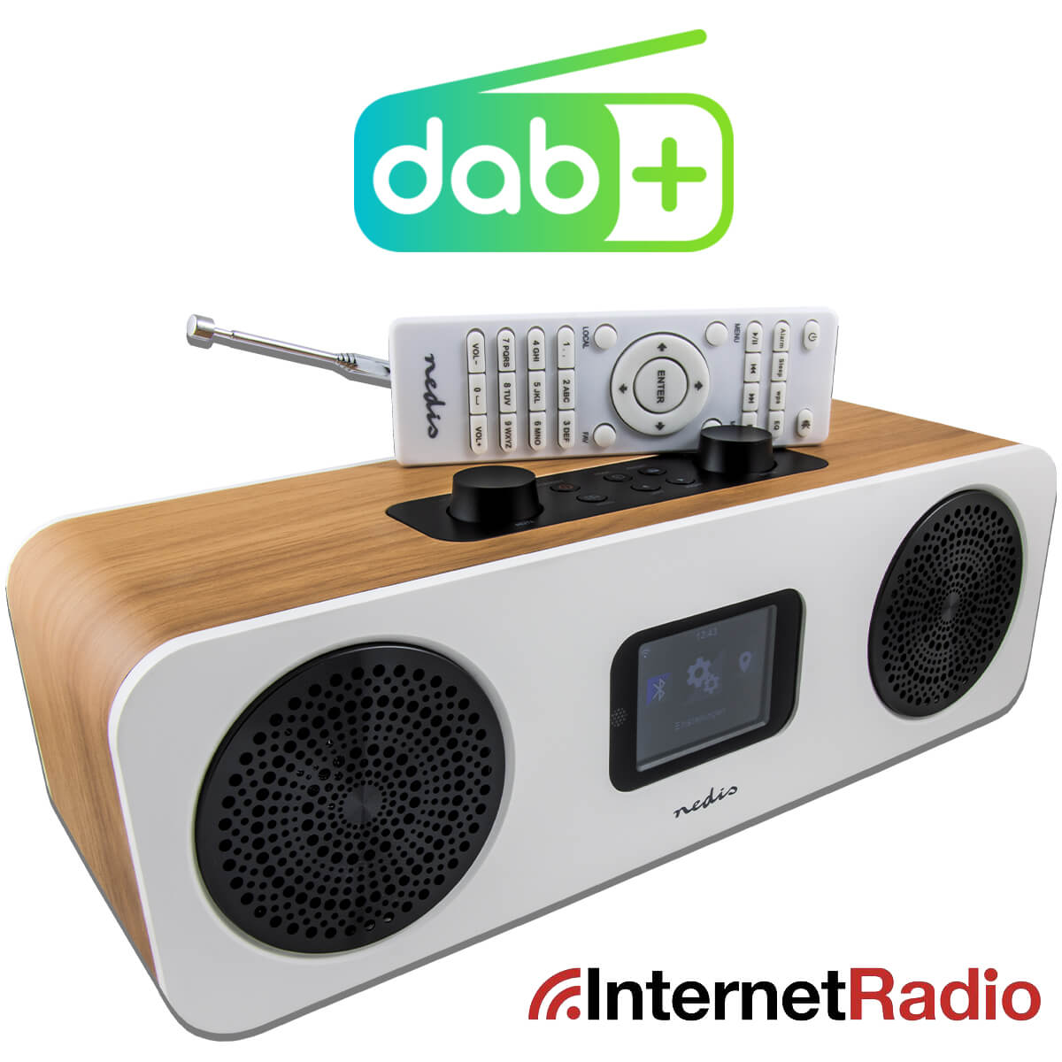 Nedis-heimradio-DAB-Internetradio-Holz-optik-weiss