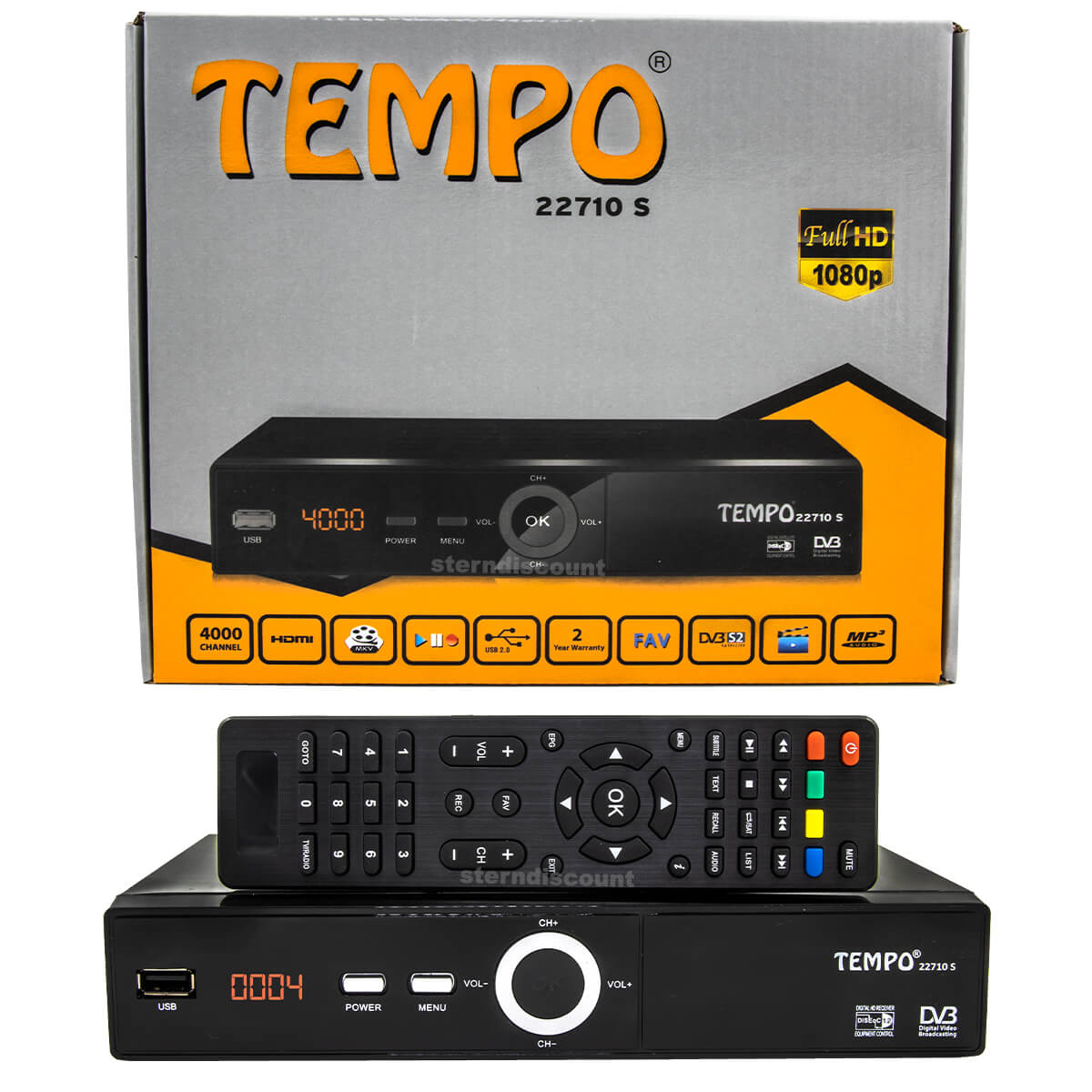 Tempo 22710s HD-Sat-receiver-mit scart-hdmi