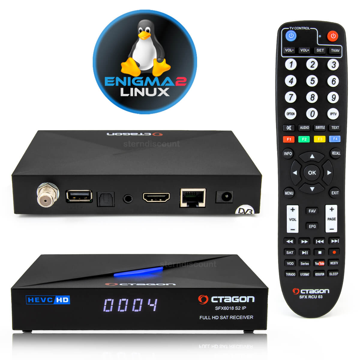 Octagon SFX 6018 S2 IP HD Receiver Linux E2 DVB-s2x