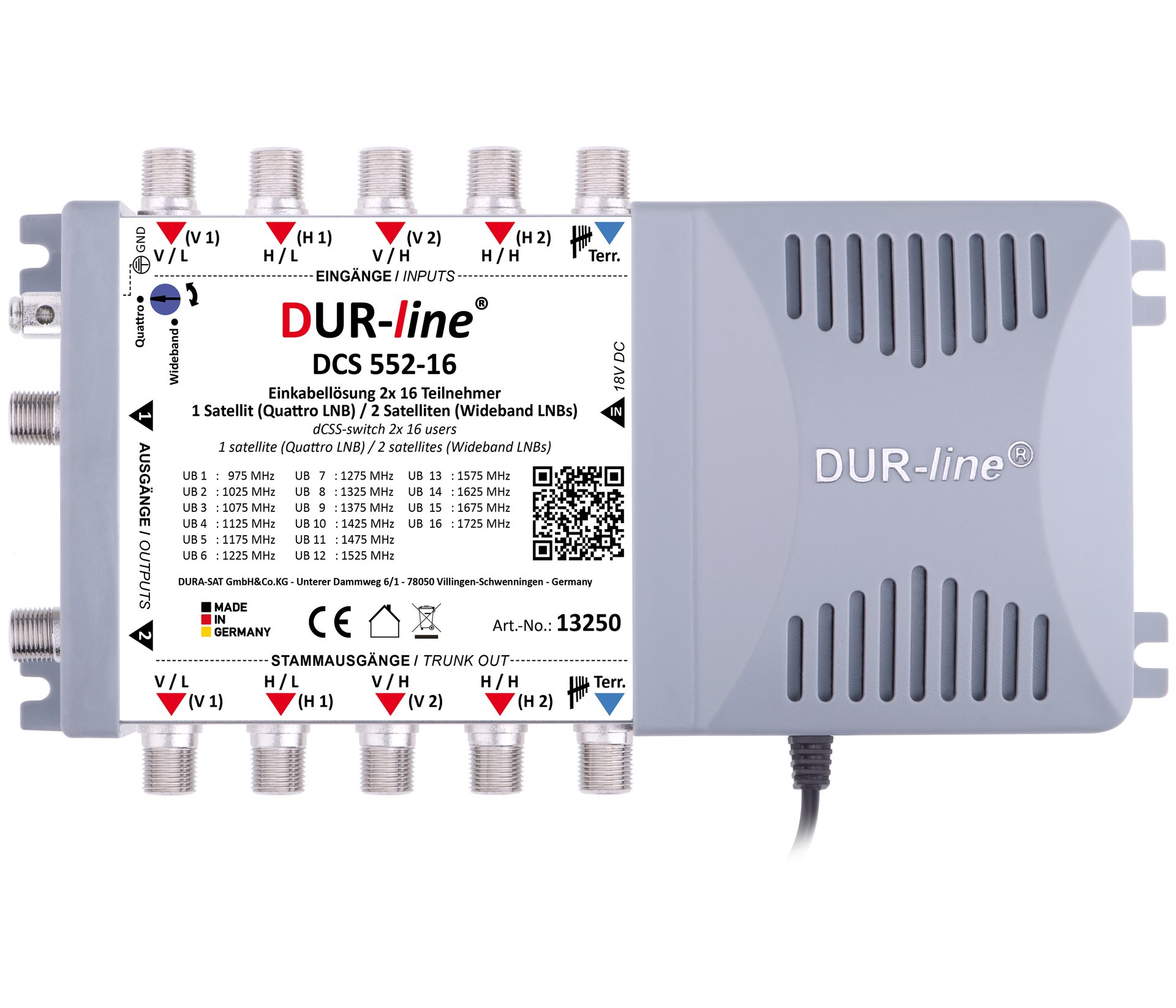 DUR-line DCS 552-16 - Einkabellösung Multischalter