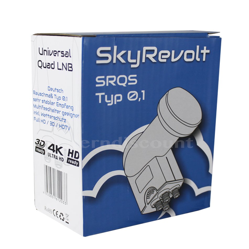 SKY Revolt 4 Ausgang LNB 4K UHD ++ mit Wetterschutz