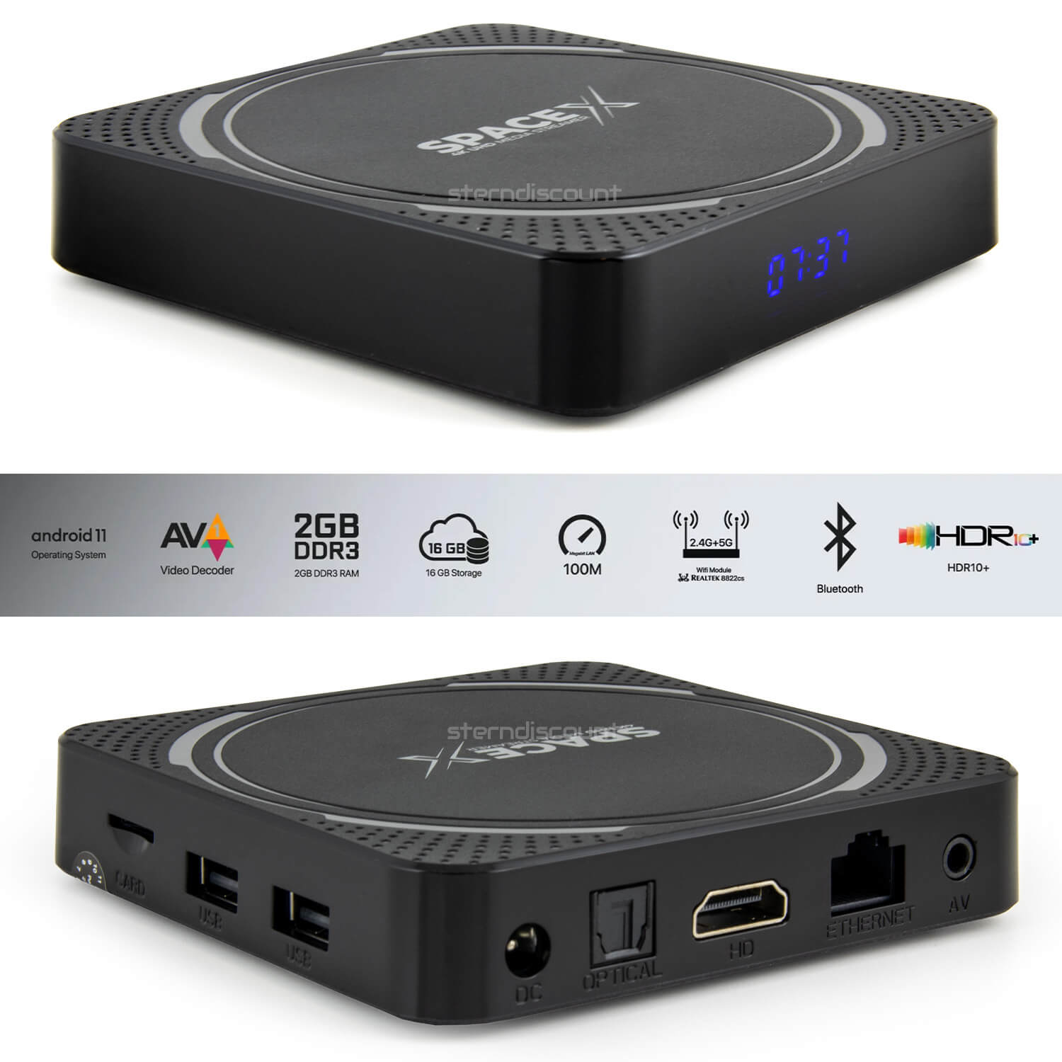 Gloriaforce-SpaceX-4k-android-tv-media-box-front-back