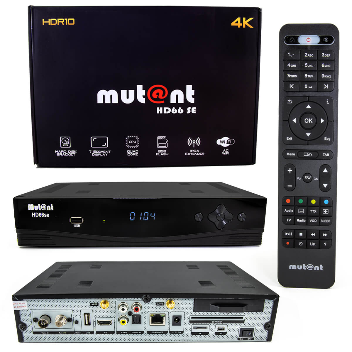 Mutant HD66SE 4k Combo DVB-S2-C-T2