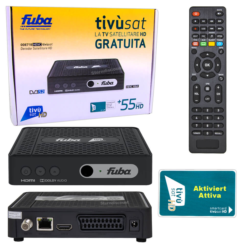 FUBA ODE718 HD Tivusat + Karte