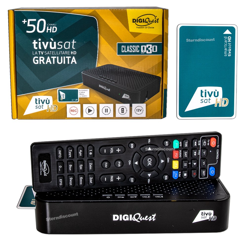 DigiQuest Q30 Tivu sat-HD-Receiver mit Karte