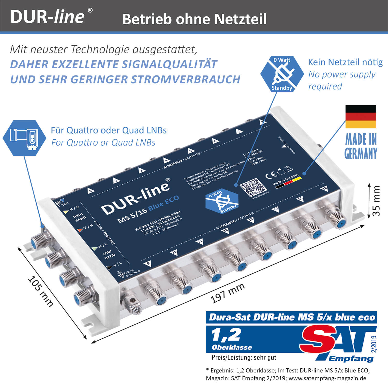 Dur-Line-MS-5-16-eco blue-Multischalter abmessung