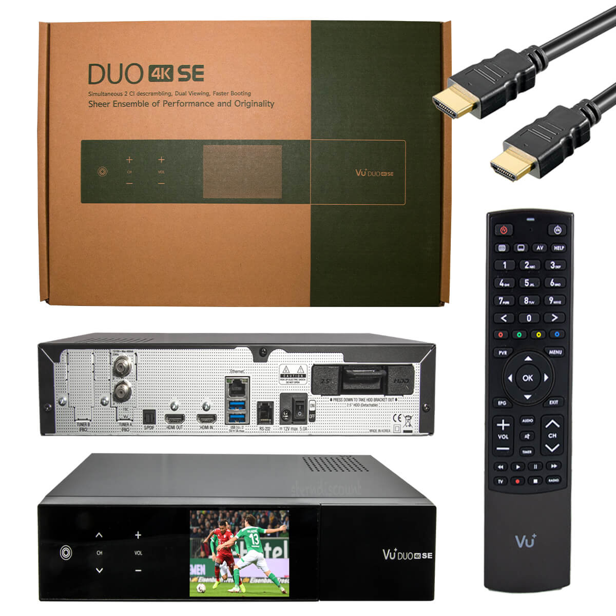 Vu+ DUO 4K SE 1x DVB-S2X FBC Twin Tuner PVR Linux Receiver UHD 2160p