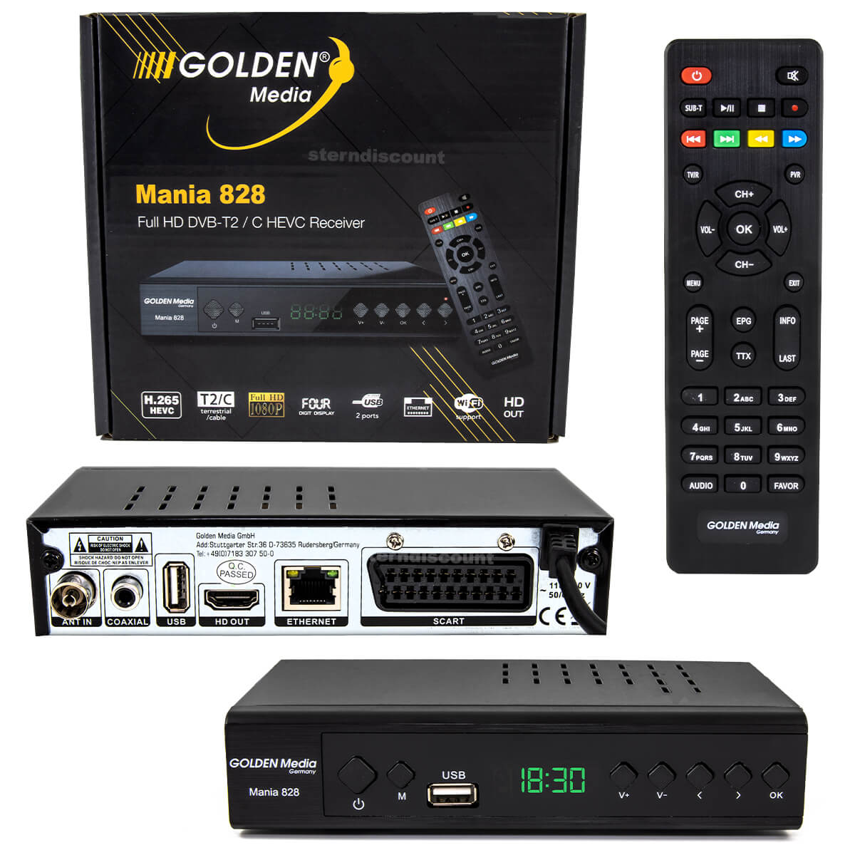 Golden-Media-Mania-828-DVB-C-T2-HD-receiver