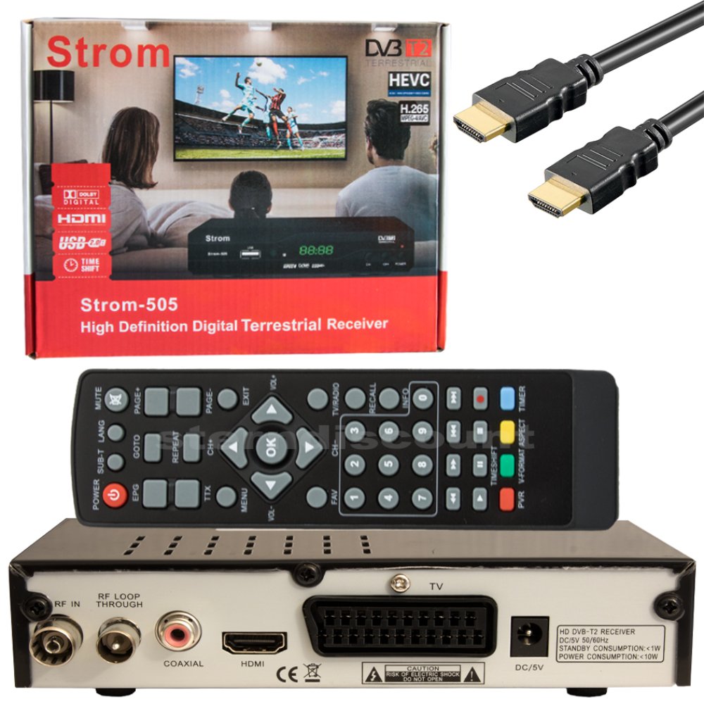 DVB-T2 receiver FTA h.265 storm