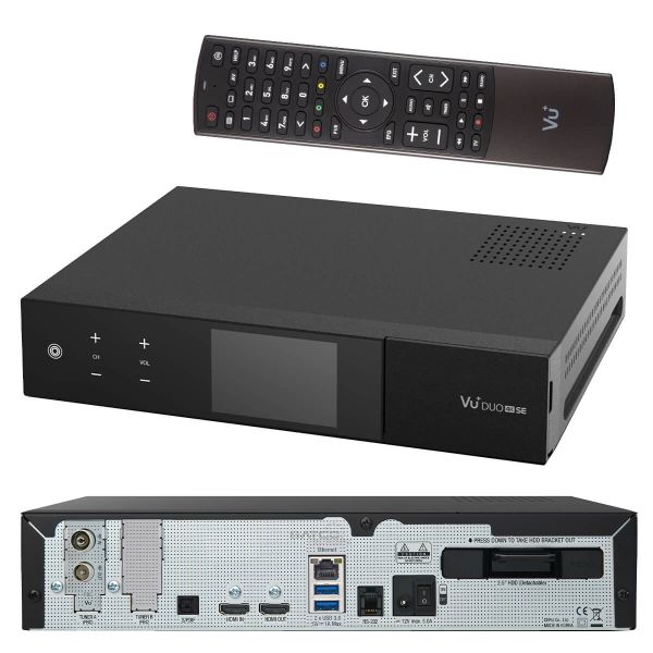 VU+ Duo 4K SE, Kabelreceiver UHD, FBC DVB-C, Schwarz
