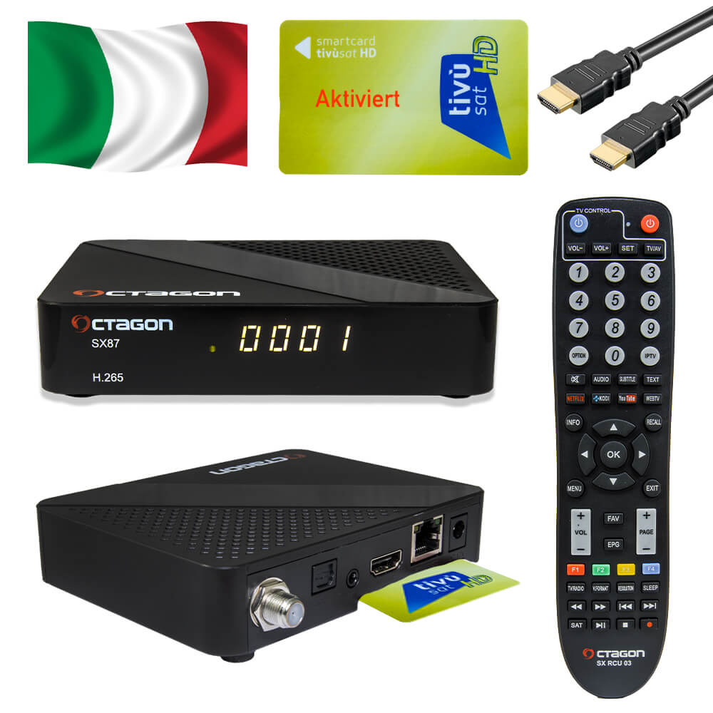 TIVUSAT Sat-Receiver USB PVR für HD TV Neue & Alte Karten Astra Hotbird Italia